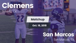 Matchup: Clemens  vs. San Marcos  2018