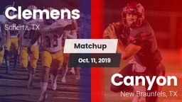 Matchup: Clemens  vs. Canyon  2019