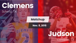 Matchup: Clemens  vs. Judson  2019