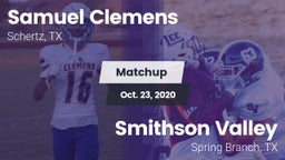 Matchup: Clemens  vs. Smithson Valley  2020