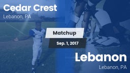 Matchup: Cedar Crest High vs. Lebanon  2017