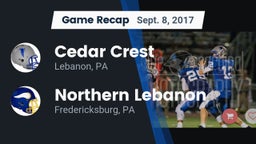 Recap: Cedar Crest  vs. Northern Lebanon  2017