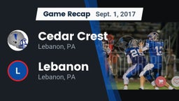 Recap: Cedar Crest  vs. Lebanon  2017