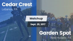 Matchup: Cedar Crest High vs. Garden Spot  2017