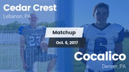 Matchup: Cedar Crest High vs. Cocalico  2017