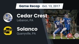 Recap: Cedar Crest  vs. Solanco  2017