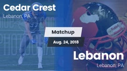 Matchup: Cedar Crest High vs. Lebanon  2018