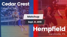 Matchup: Cedar Crest High vs. Hempfield  2018