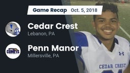 Recap: Cedar Crest  vs. Penn Manor  2018