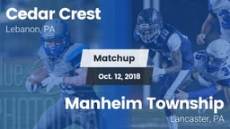 Matchup: Cedar Crest High vs. Manheim Township  2018