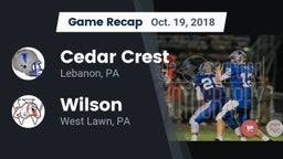 Recap: Cedar Crest  vs. Wilson  2018