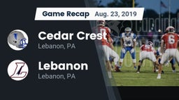 Recap: Cedar Crest  vs. Lebanon  2019