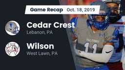 Recap: Cedar Crest  vs. Wilson  2019