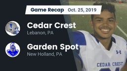 Recap: Cedar Crest  vs. Garden Spot  2019