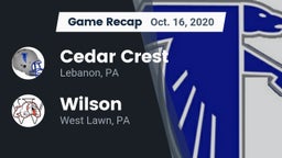Recap: Cedar Crest  vs. Wilson  2020