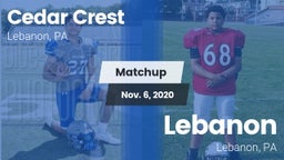 Matchup: Cedar Crest High vs. Lebanon  2020