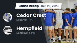 Recap: Cedar Crest  vs. Hempfield  2023