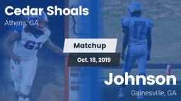 Matchup: Cedar Shoals High vs. Johnson  2019