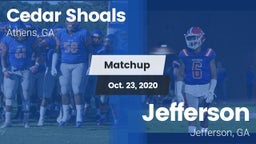Matchup: Cedar Shoals High vs. Jefferson  2020