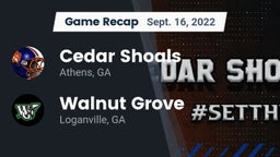 Recap: Cedar Shoals   vs. Walnut Grove  2022