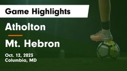 Atholton  vs Mt. Hebron  Game Highlights - Oct. 12, 2023