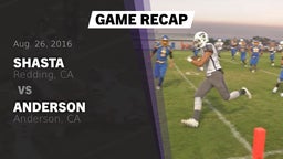 Recap: Shasta  vs. Anderson  2016