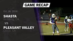 Recap: Shasta  vs. Pleasant Valley  2016