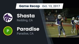 Recap: Shasta  vs. Paradise  2017