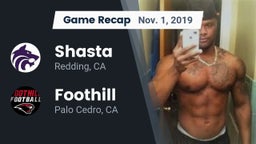 Recap: Shasta  vs. Foothill  2019