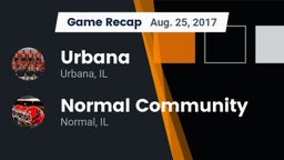 Recap: Urbana  vs. Normal Community  2017