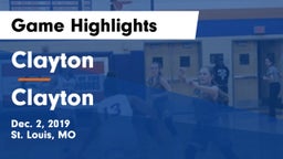 Clayton  vs Clayton  Game Highlights - Dec. 2, 2019