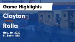 Clayton  vs Rolla  Game Highlights - Nov. 30, 2020