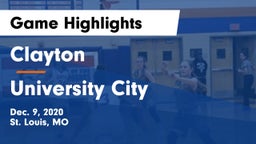 Clayton  vs University City  Game Highlights - Dec. 9, 2020