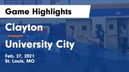 Clayton  vs University City  Game Highlights - Feb. 27, 2021