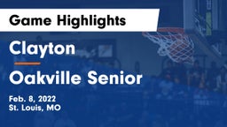 Clayton  vs Oakville Senior  Game Highlights - Feb. 8, 2022
