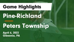 Pine-Richland  vs Peters Township  Game Highlights - April 6, 2022