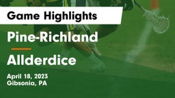Pine-Richland  vs Allderdice Game Highlights - April 18, 2023