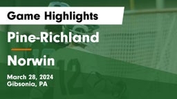Pine-Richland  vs Norwin  Game Highlights - March 28, 2024