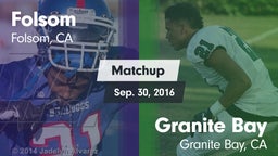 Matchup: Folsom  vs. Granite Bay  2016