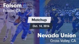 Matchup: Folsom  vs. Nevada Union  2016