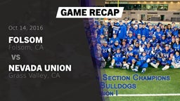 Recap: Folsom  vs. Nevada Union  2016