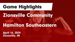 Zionsville Community  vs Hamilton Southeastern  Game Highlights - April 16, 2024