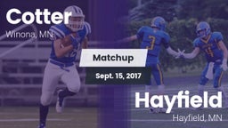 Matchup: Cotter  vs. Hayfield  2017