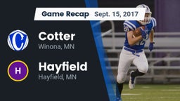 Recap: Cotter  vs. Hayfield  2017