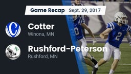Recap: Cotter  vs. Rushford-Peterson  2017