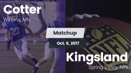 Matchup: Cotter  vs. Kingsland  2017