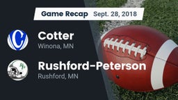 Recap: Cotter  vs. Rushford-Peterson  2018