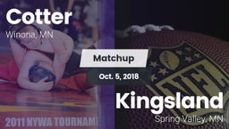 Matchup: Cotter  vs. Kingsland  2018