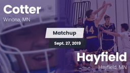 Matchup: Cotter  vs. Hayfield  2019