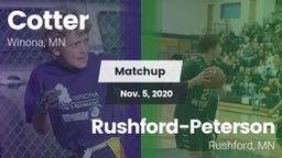 Matchup: Cotter  vs. Rushford-Peterson  2020
